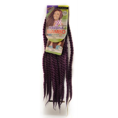 2X HAVANA MAMBO TWIST BRAID 24 Inch # purple