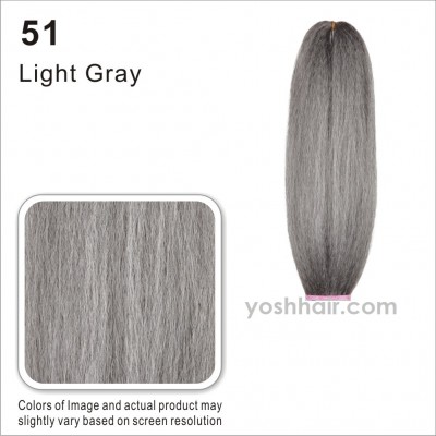 Jumbo braid Kanekalon 46 inch #51 Light Grey