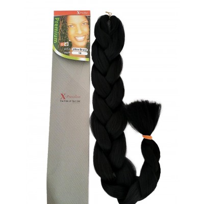 x-pression ultra hair braid 1b 